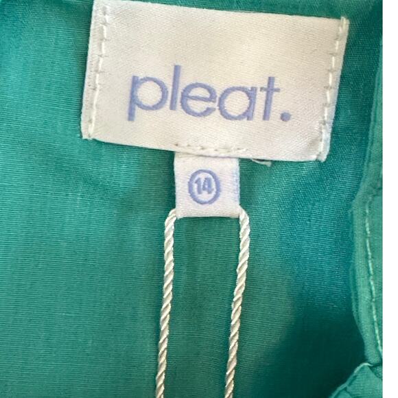 Pleat Holly‎ Top NWT teal size 7 - Picture 2 of 4